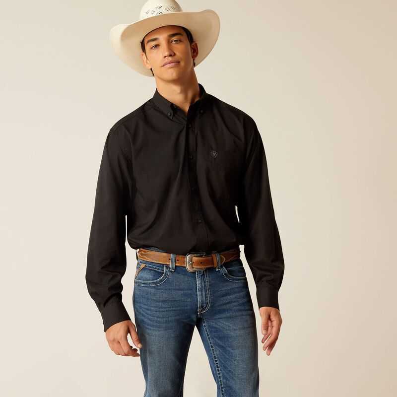 Ariat 360 AirFlow Classic Fit Shirt Black | 745ASLUCO