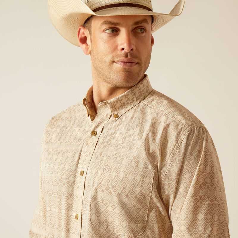 Ariat 360 AirFlow Classic Fit Shirt Grey Brown | 674MIHGSK