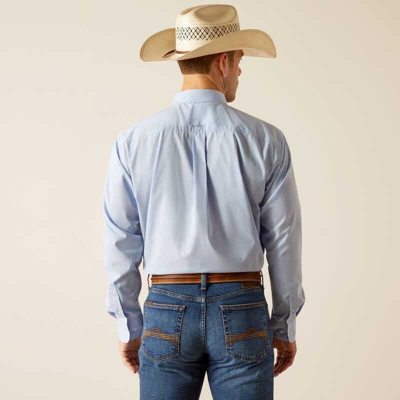 Ariat 360 AirFlow Classic Fit Shirt Light Blue | 594MYHXFK