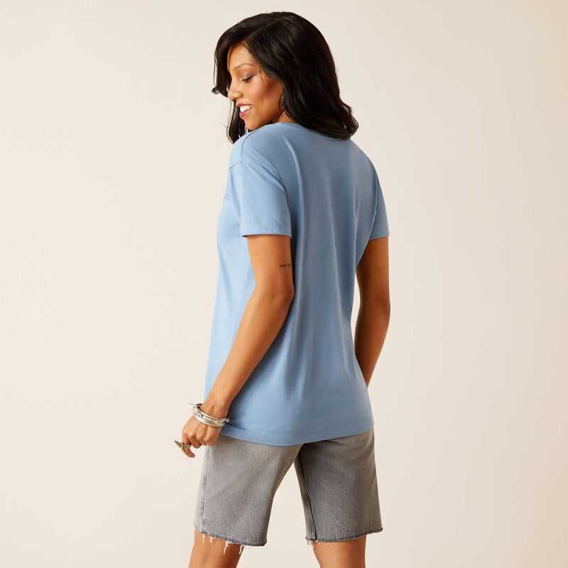 Ariat Acres T-Shirt Light Blue | 230SRDJYI