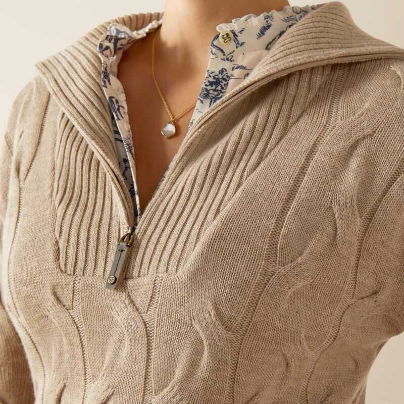 Ariat Alamere Sweater Beige | 934JPXBMQ