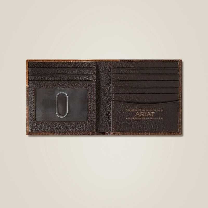 Ariat Alligator Bifold Wallet Brown | 958XTGPYM