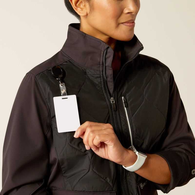 Ariat Ambroise Insulated Scrub Jacket Black | 286ETGYWX