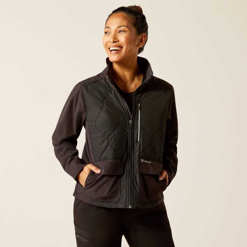 Ariat Ambroise Insulated Scrub Jacket Black | 286ETGYWX