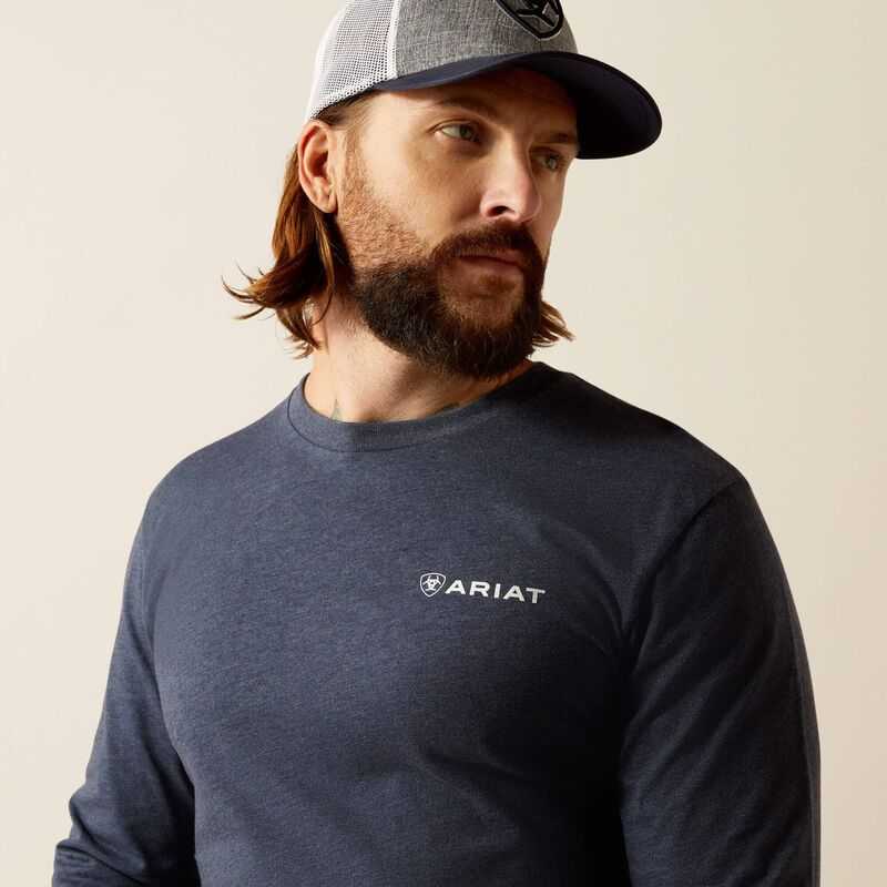 Ariat American Original Circle T-Shirt Navy | 936UTMAVI