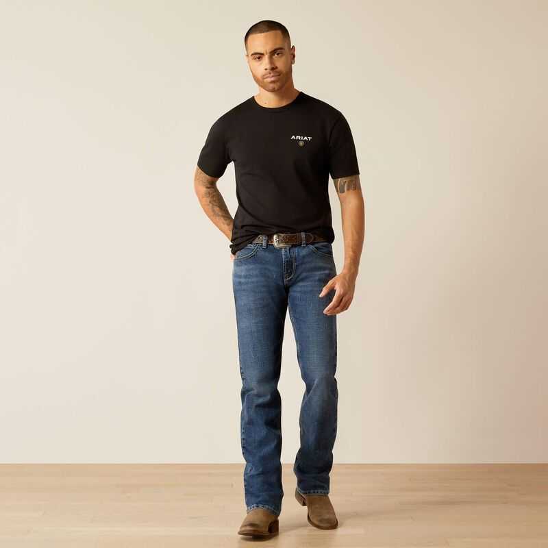 Ariat American Rancher T-Shirt Black | 576XWKTCG