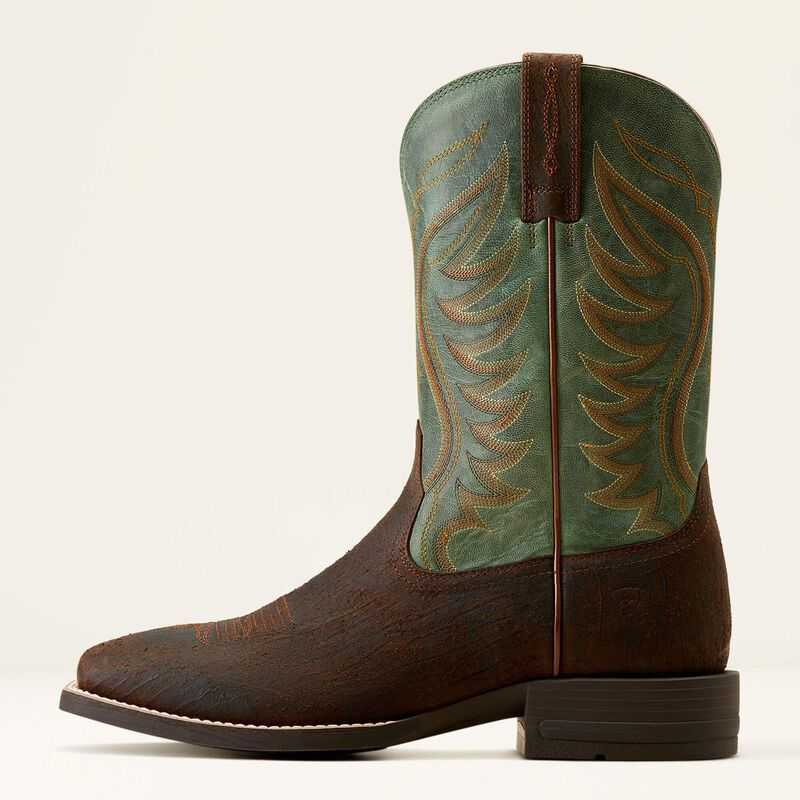 Ariat Amos Cowboy Boot Brown / Green | 409YERZVD