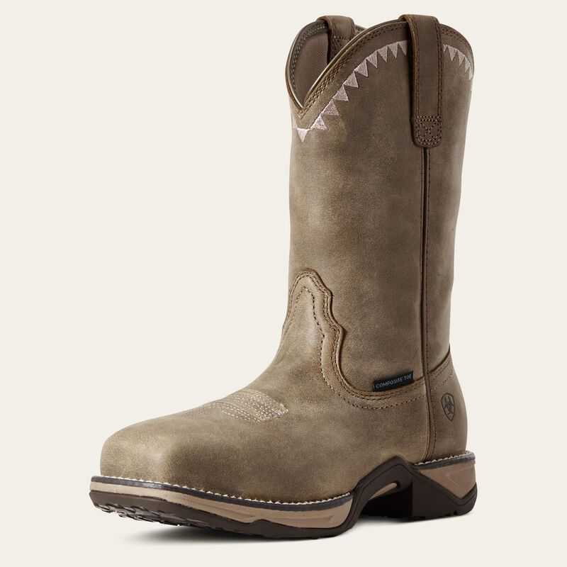 Ariat Anthem Deco Composite Toe Work Boot Brown | 743PQSYRM