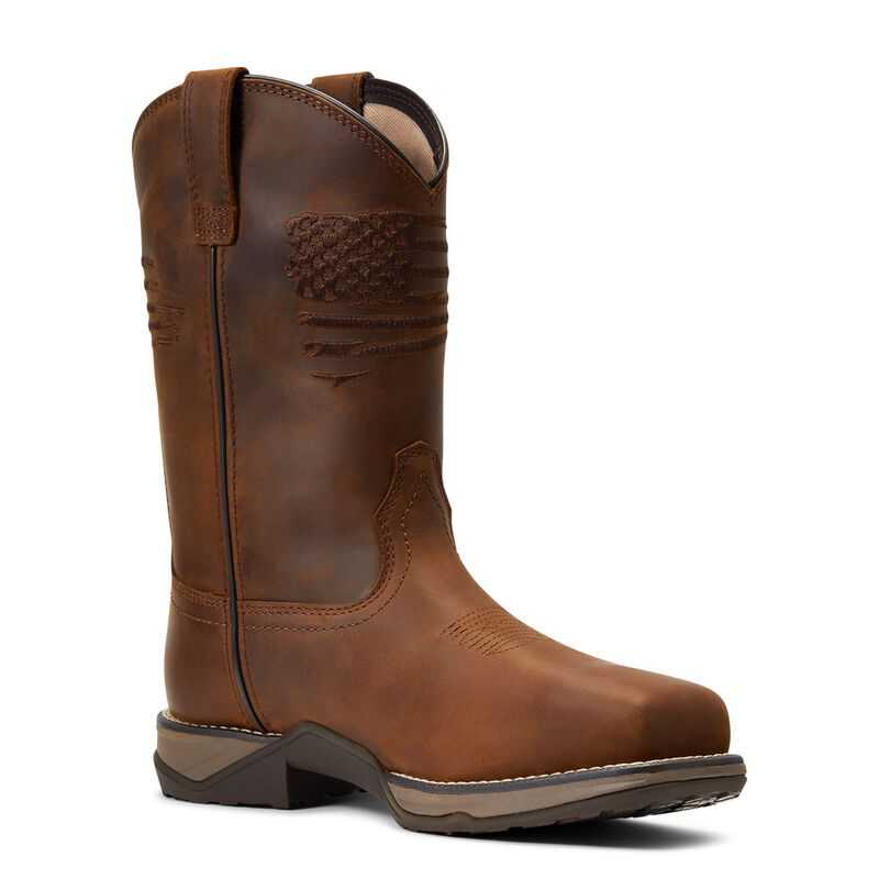 Ariat Anthem Patriot Waterproof Composite Toe Work Boot Brown | 963RTHOKB