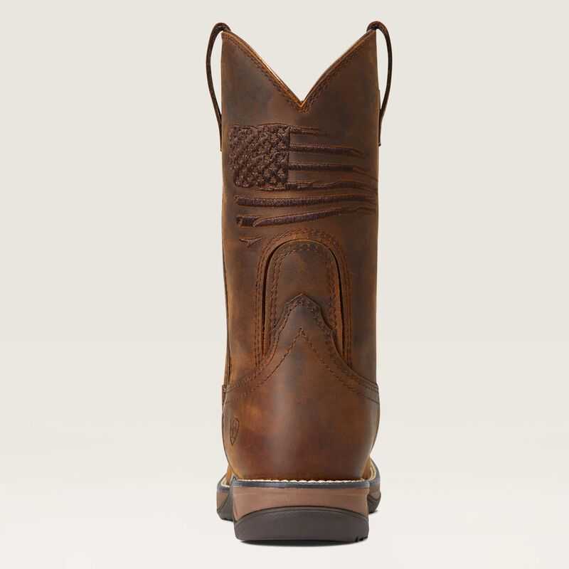 Ariat Anthem Patriot Waterproof Western Boot Brown | 051BRCGLO