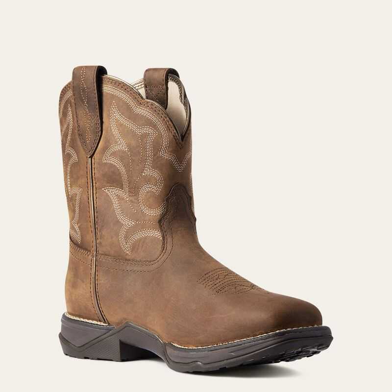 Ariat Anthem Shortie II Waterproof Western Boot Brown | 876PJBVHK