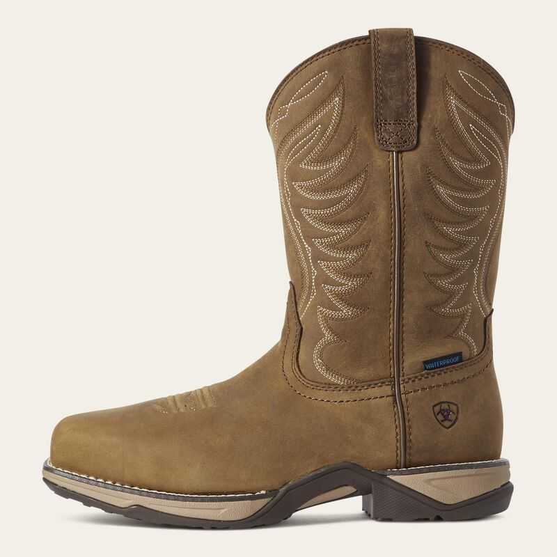 Ariat Anthem Waterproof Composite Toe Work Boot Brown | 039ZMCDQP