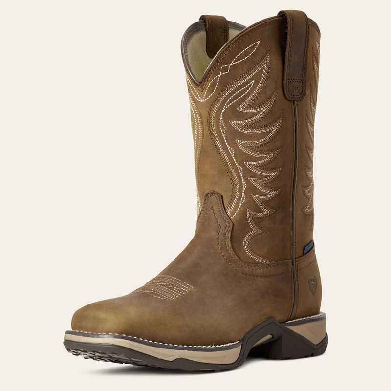 Ariat Anthem Waterproof Western Boot Brown | 389ONUTRM