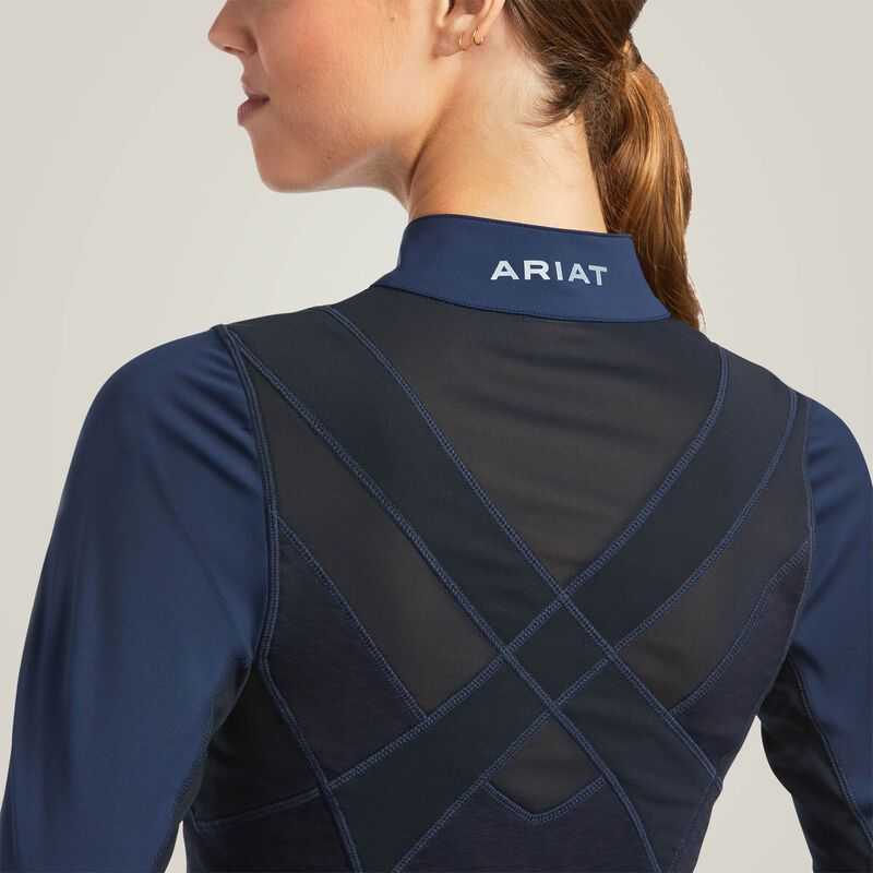 Ariat Ascent 1/4 Zip Baselayer Navy | 317GBXCKQ