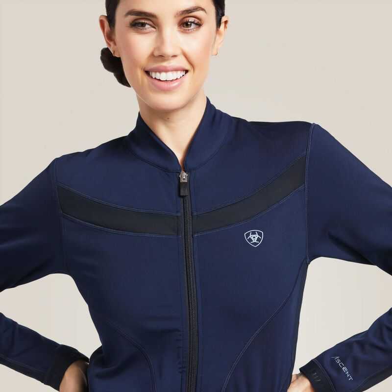 Ariat Ascent Full Zip Sweatshirt Navy | 840NILWFR