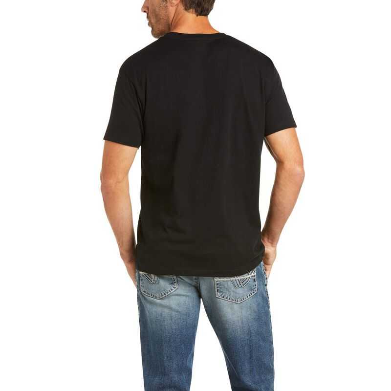 Ariat Bar Stripe T-Shirt Black | 965CQLVHX