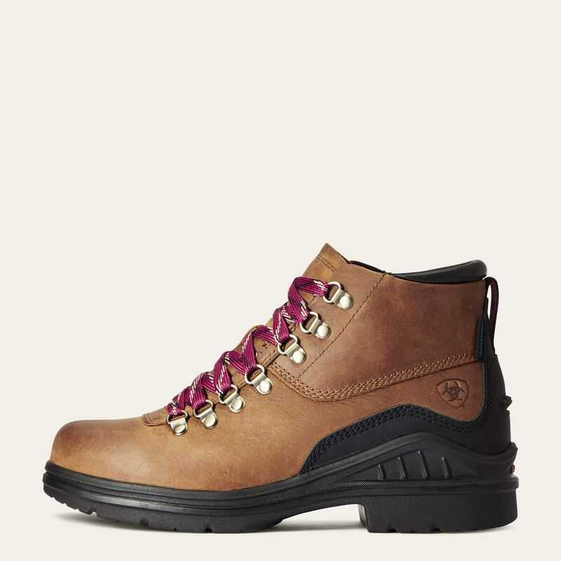 Ariat Barnyard Lace Waterproof Boot Brown | 195NFXITO