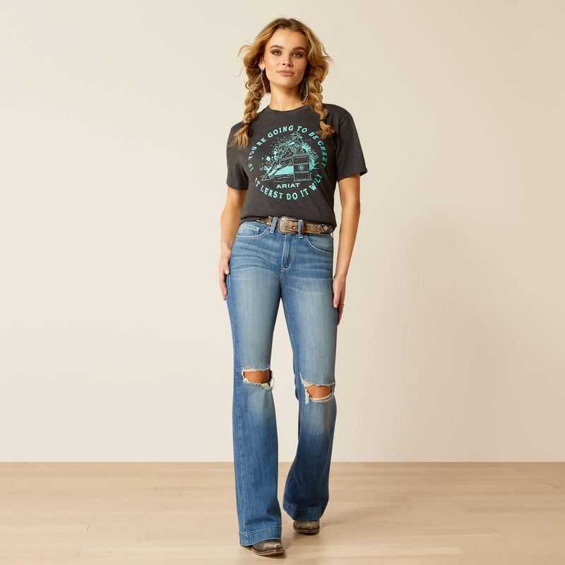 Ariat Barrel Beauty T-Shirt Grey | 642CZHIXG