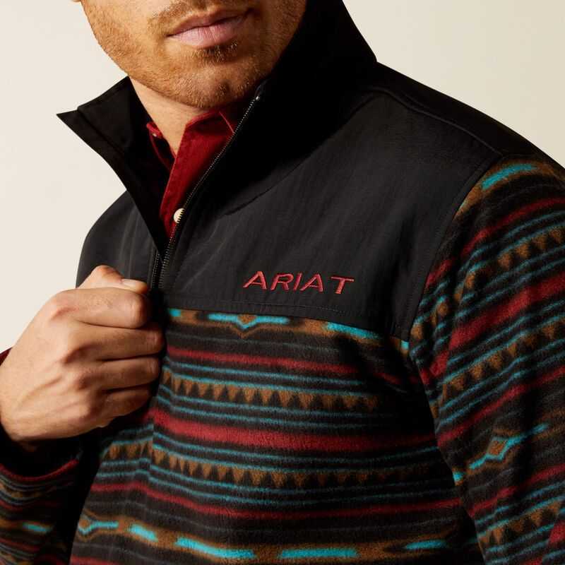 Ariat Basis 2.0 1/4 Zip Sweatshirt Black | 850UCTQSK