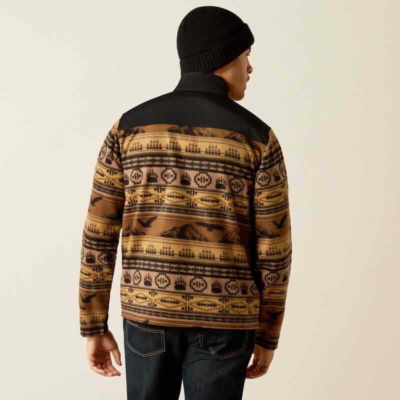 Ariat Basis 2.0 1/4 Zip Sweatshirt Brown | 015KSXRDW