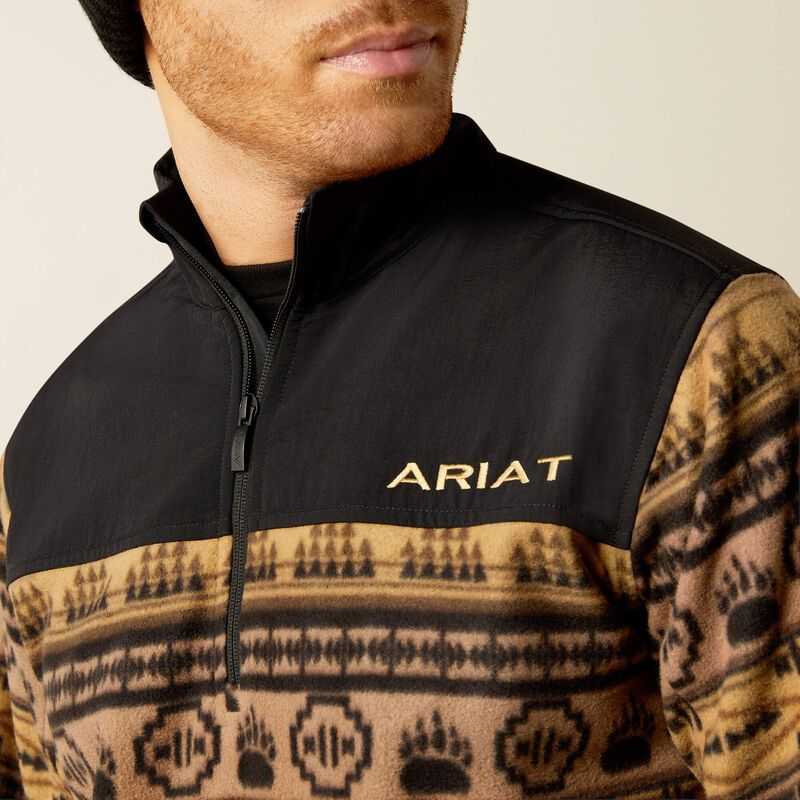 Ariat Basis 2.0 1/4 Zip Sweatshirt Brown | 015KSXRDW