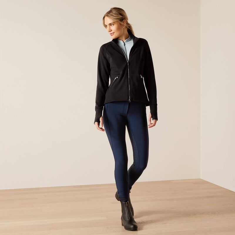 Ariat Bellatrix Full Zip Sweatshirt Black | 031DPVRWY