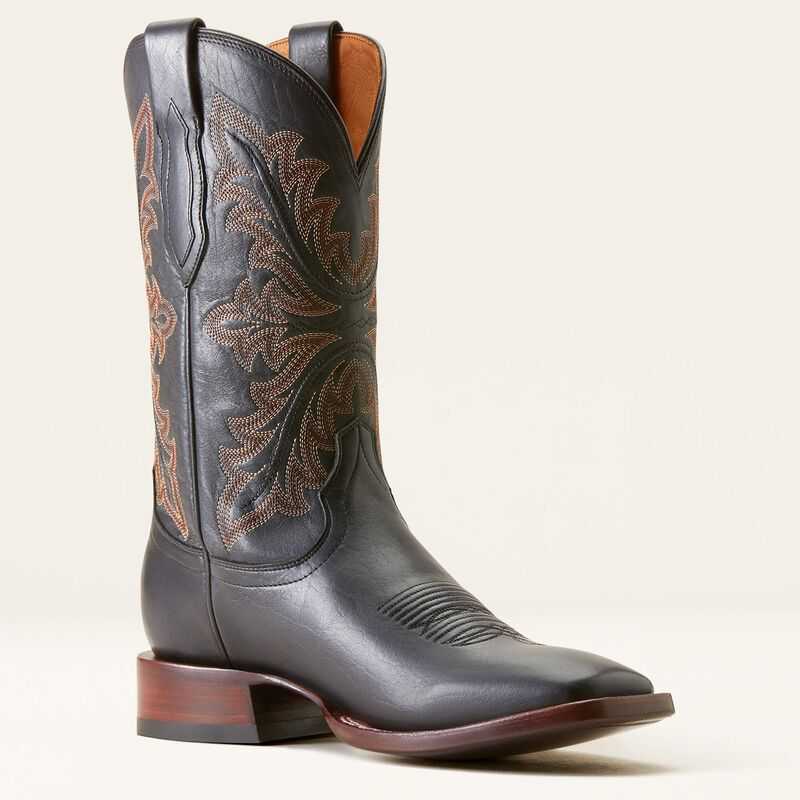 Ariat Bench Made Bassett Cowboy Boot Black | 863BDKJXT