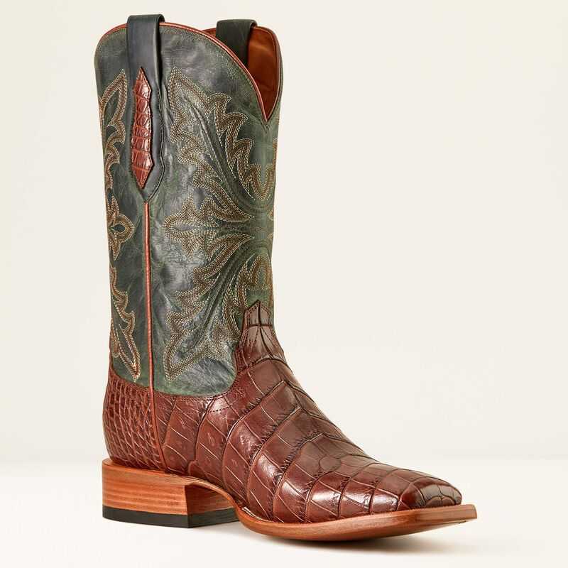 Ariat Bench Made Bassett Western Boot Green | 673ZCFXOR