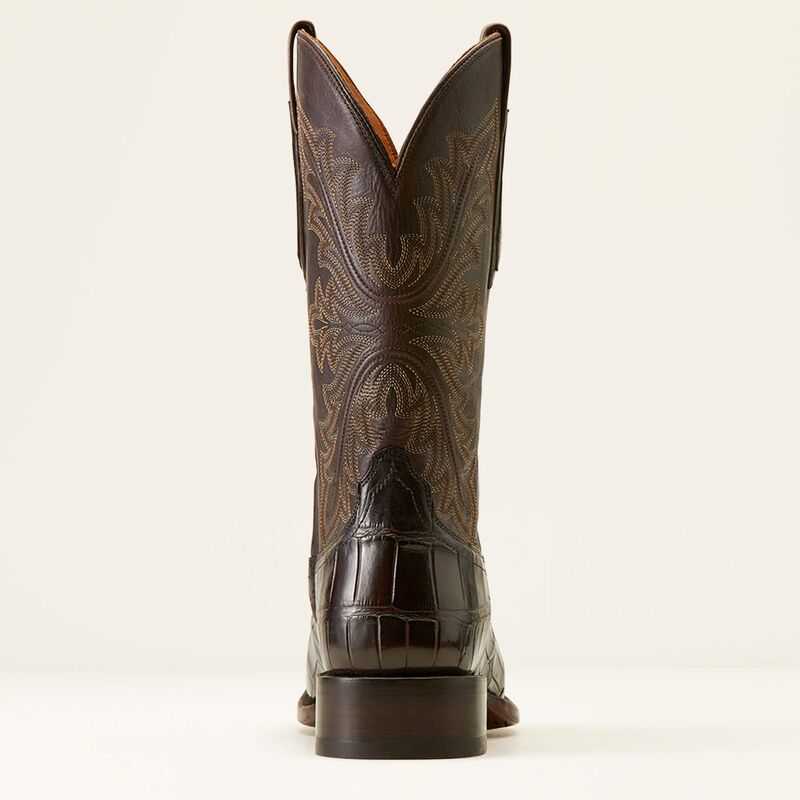 Ariat Bench Made Bassett Western Boot Hickory American Alligator Tail | 782VWRIEG