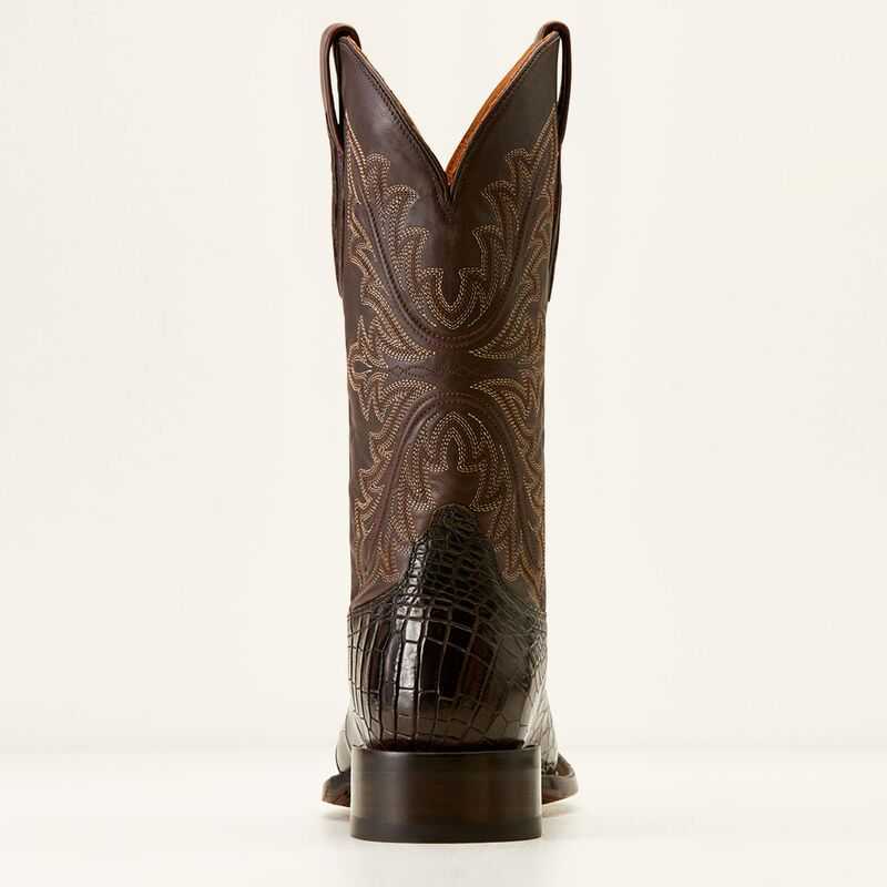 Ariat Bench Made Bassett Western Boot Hickory American Alligator | 045MWXIUA