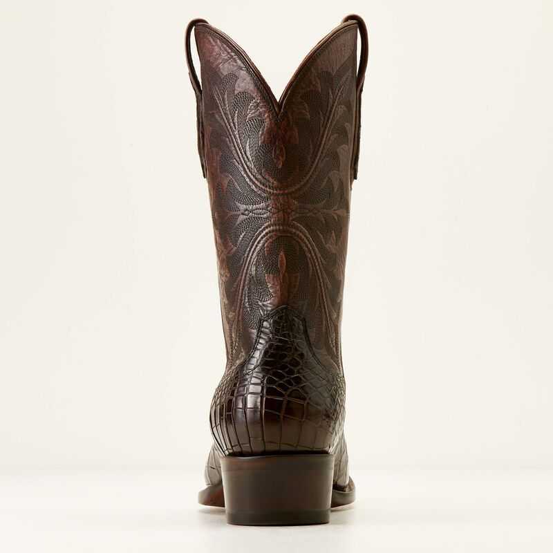 Ariat Bench Made James Western Boot Hickory American Alligator | 084XYHKDP