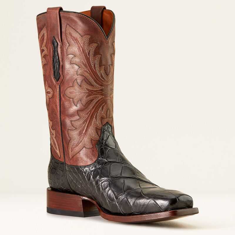 Ariat Bench Made Stilwell Western Boot Black / Brown | 487YCQOAI