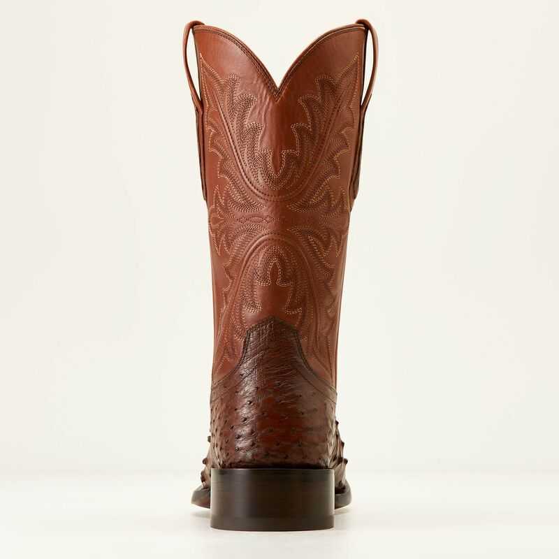 Ariat Bench Made Stilwell Western Boot Bourbon Full Quill Ostrich | 237QFLGXO