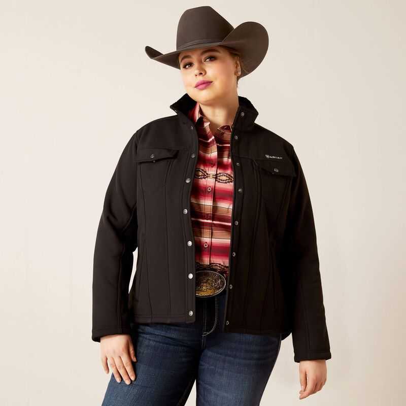 Ariat Berber Back Softshell Jacket Black | 864QXNACG