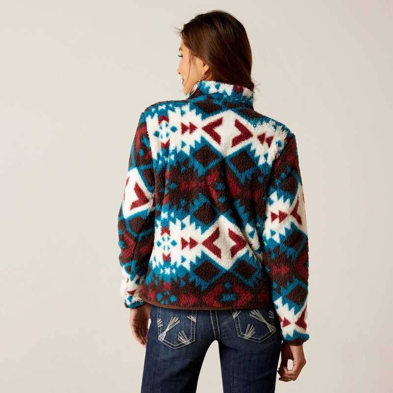 Ariat Berber Snap Front Sweatshirt Plainsview Print | 615DNQTAZ