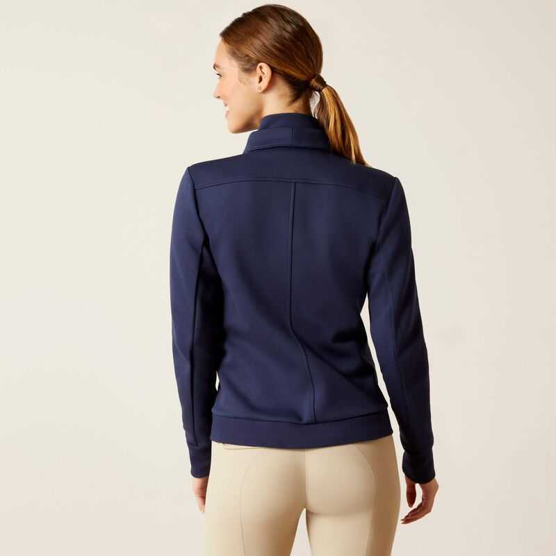 Ariat Bess Full Zip Sweatshirt Navy | 705RBFJWG