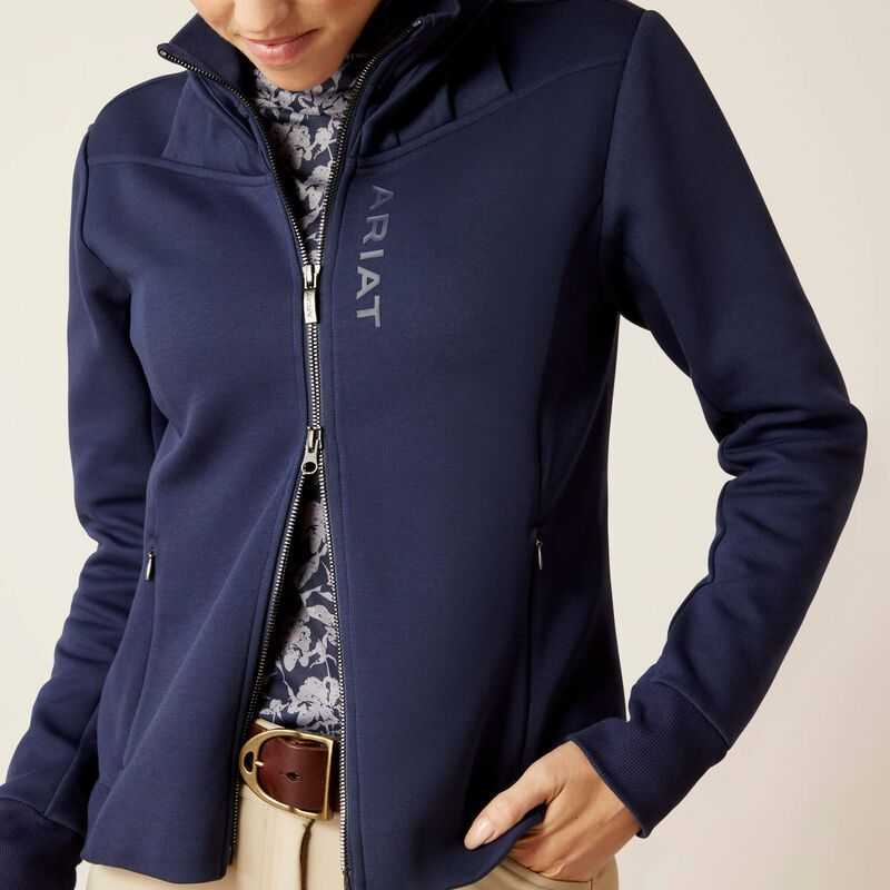 Ariat Bess Full Zip Sweatshirt Navy | 705RBFJWG