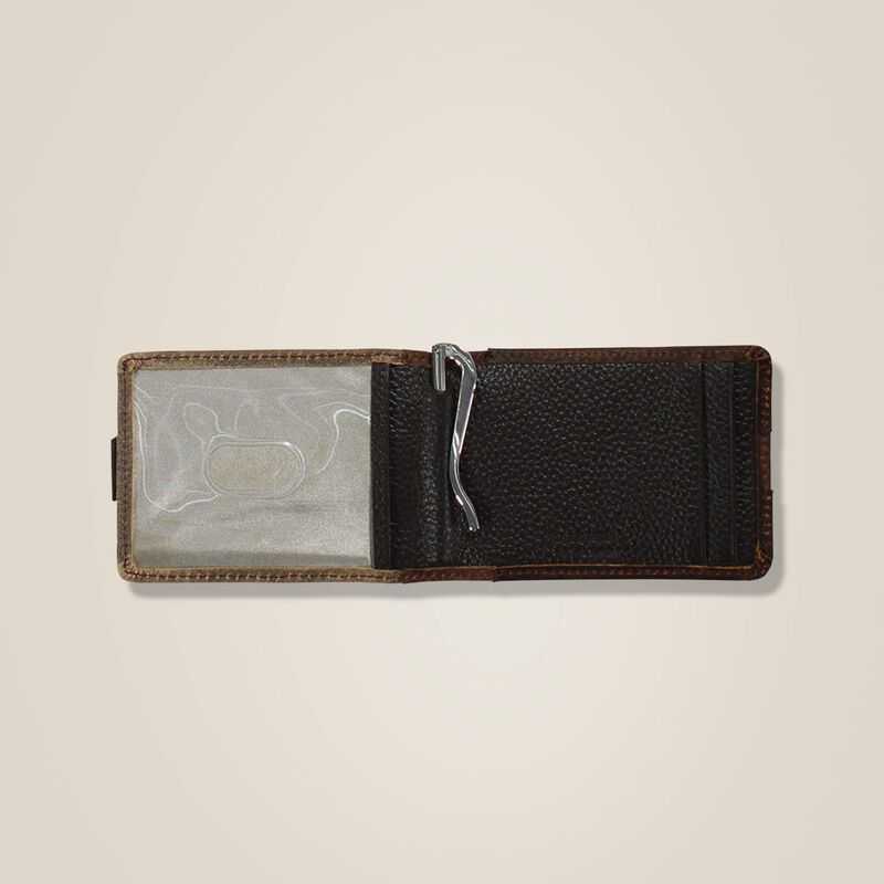 Ariat Bifold Wallet Shaft Stich Brown | 247KQNHBT