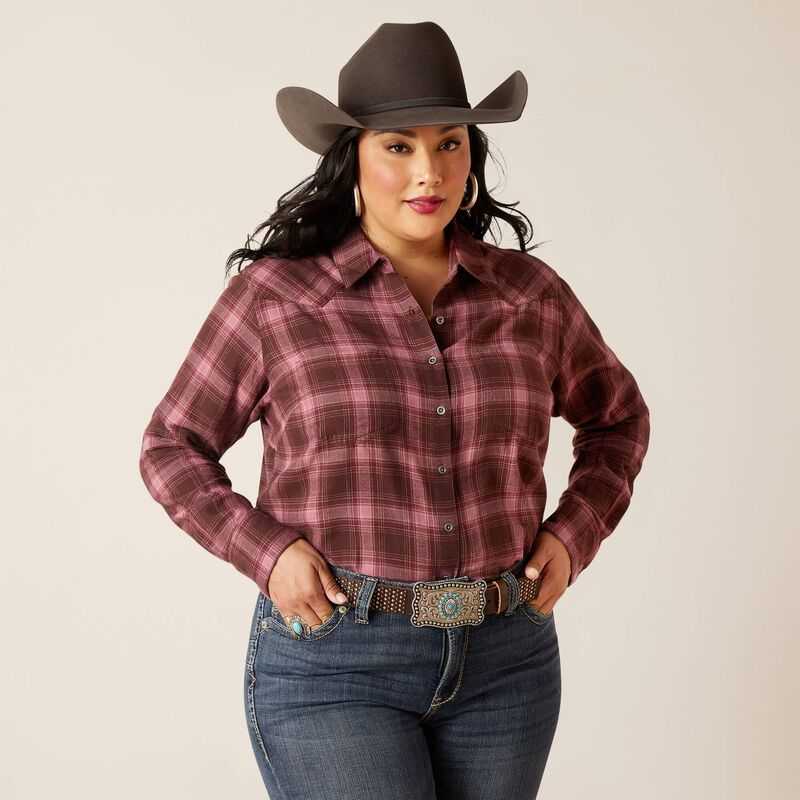 Ariat Billie Jean Shirt Lucky Plaid | 091KVRGLE