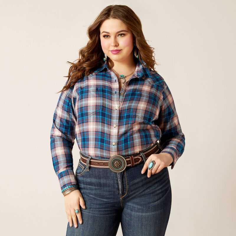 Ariat Billie Jean Shirt Woodland Plaid | 761GDLVPF