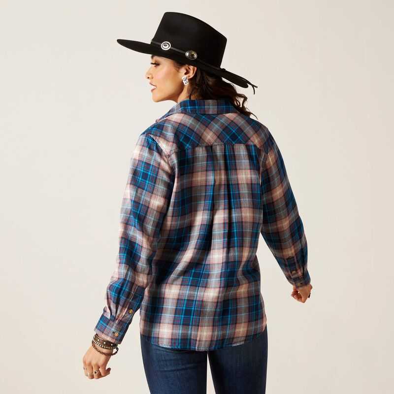 Ariat Billie Jean Shirt Woodland Plaid | 761GDLVPF