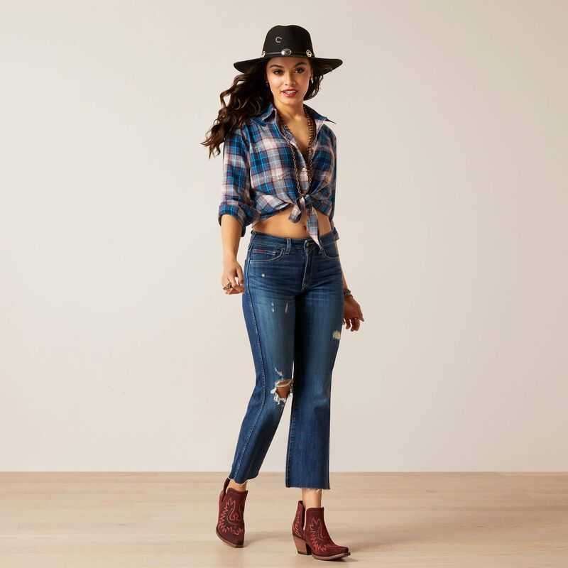 Ariat Billie Jean Shirt Woodland Plaid | 761GDLVPF