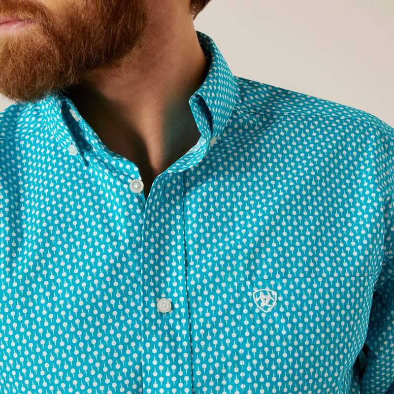 Ariat Blaine Fitted Shirt Turquoise | 674IJMBCP