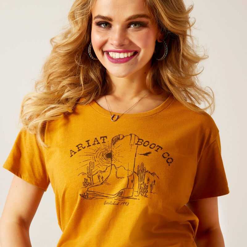 Ariat Bootscape T-Shirt Buckhorn Heather | 326USGAQT