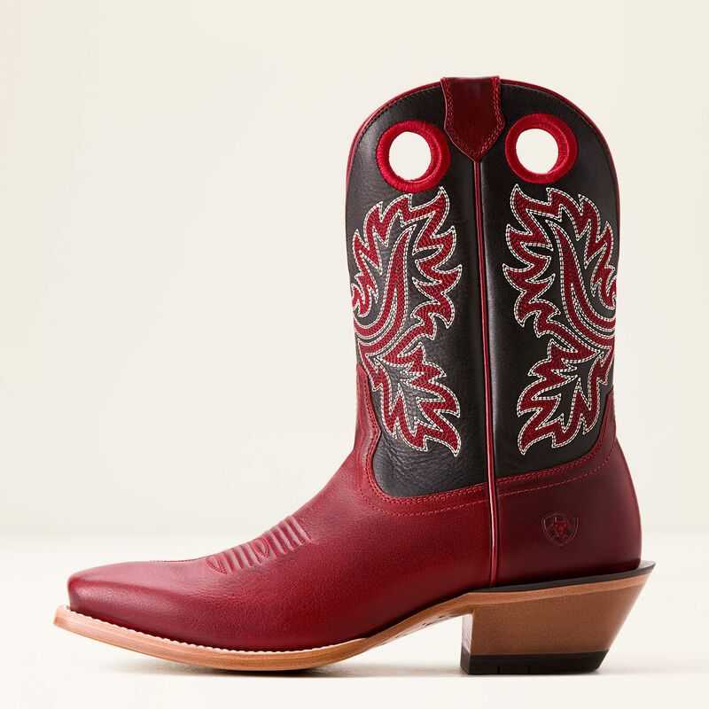 Ariat Bronc Stomper Cowboy Boot Red / Black | 142VDULJH