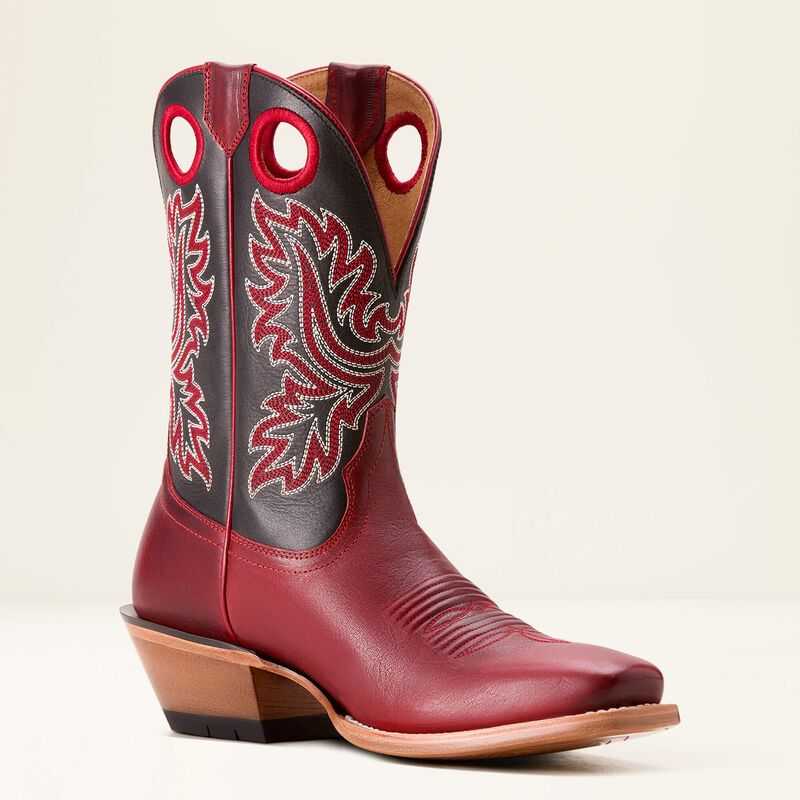 Ariat Bronc Stomper Cowboy Boot Red / Black | 142VDULJH