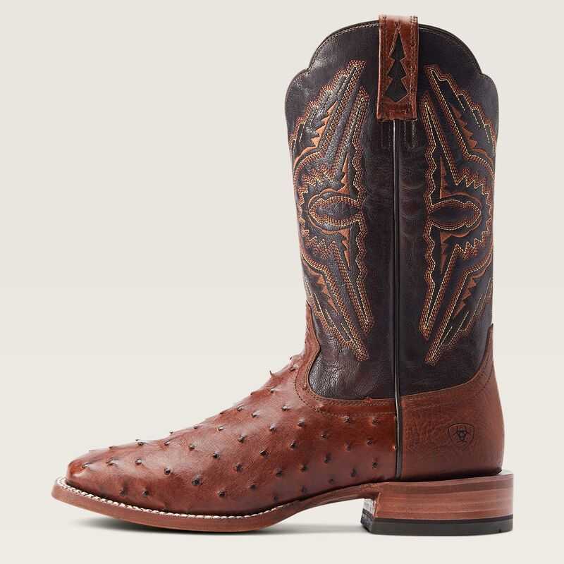 Ariat Broncy Western Boot Cinnamon Full Quill Ostrich | 402RNOWQL