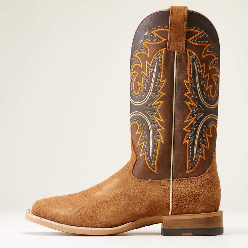 Ariat Brushrider Western Boot Suntan Roughout | 426FVZUYN