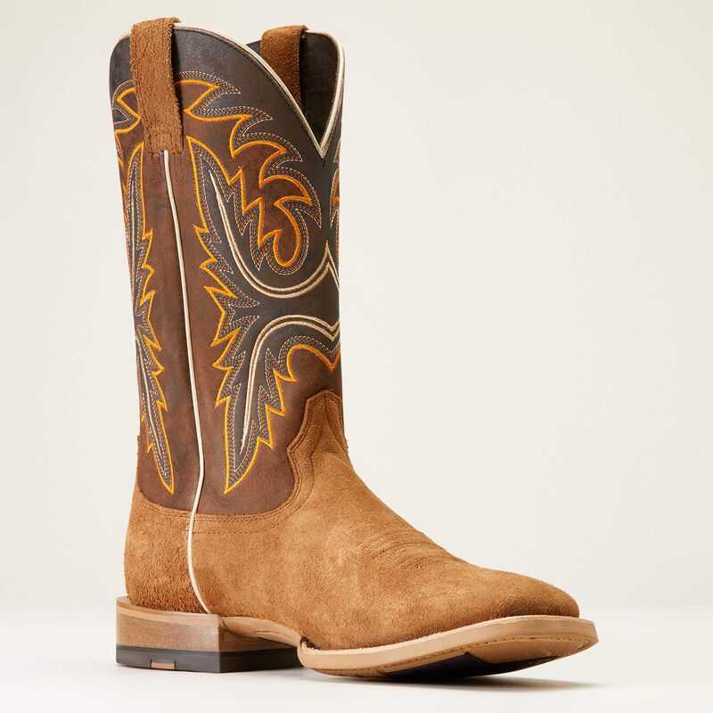 Ariat Brushrider Western Boot Suntan Roughout | 426FVZUYN