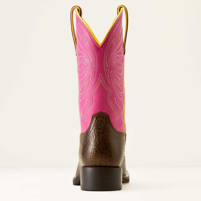 Ariat Buckley Western Boot Brown / Pink | 798UAGMZJ